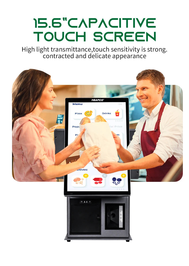 Bill Touch Screen Desktop Self Ordering Kiosk Pos System Terminal Payment Kiosks Machine for Restaurant