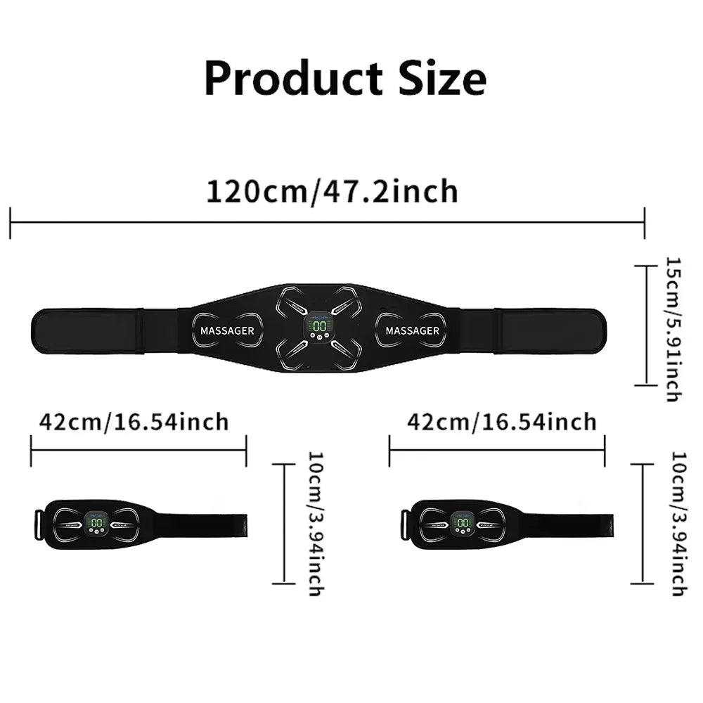 Portable EMS Muscle Stimulator Set – Electric Abdominal Belt & Arm Toner for Home Fitness Fat Burning