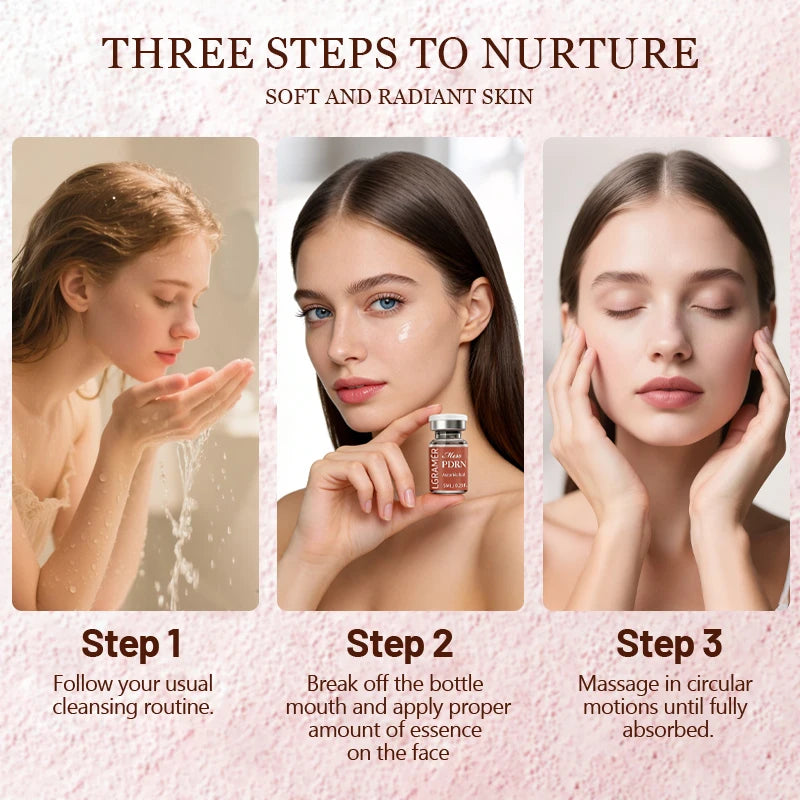 5ml  PDRN Serum, Lightweight Quick-Absorbing Facial Brightening & Anti-Aging Long Lasting Repair, Refreshing Daily Dull Skin