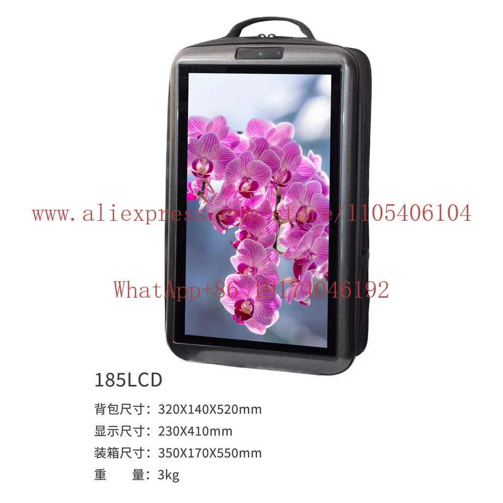 LCD LCD charging backpack outdoor promotion mobile display advertising machine