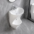 Ceramic Bathroom Sink Double Level Wash Stand Full Pedestal Muslim Wudu Basin