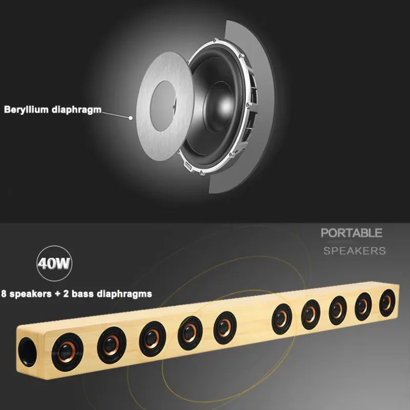 Sound Bars for TV with Subwoofer Deep Bass Soundbar 2.1 CH Home Audio Surround Sound Speaker System for TV