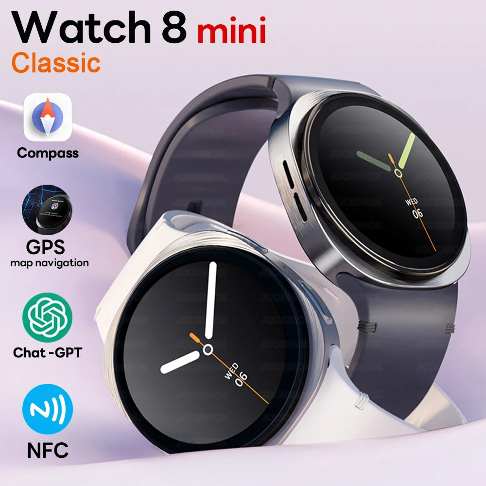 2026 New GPS Map Navigation Smart Watch For Men Women NFC Compass Sports Watch Bluetooth Call AMOLED HD Smartwatch 8 mini