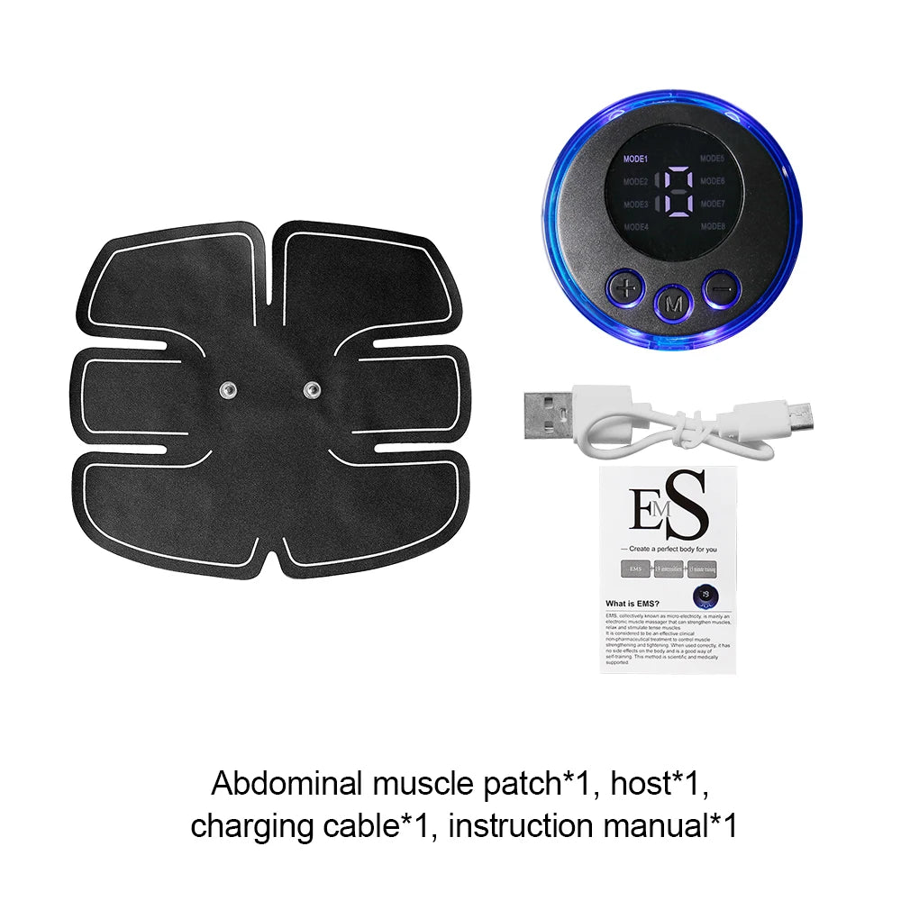 Smart Wireless EMS Muscle Stimulator USB Charged 19 Intensity Levels Abdomen Arm Leg Muscle Training Slimming Fitness Massager