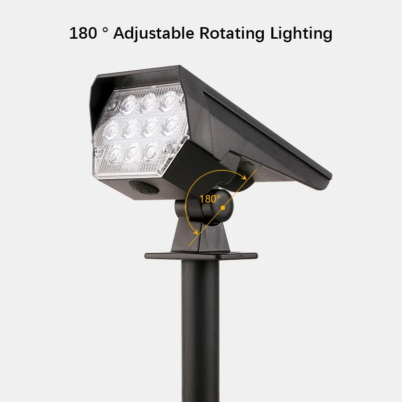 10 LED Solar Spotlights Cool White, Outdoor Landscape Lights, Adjustable Solar Powered Spot Lights for Garden Yard