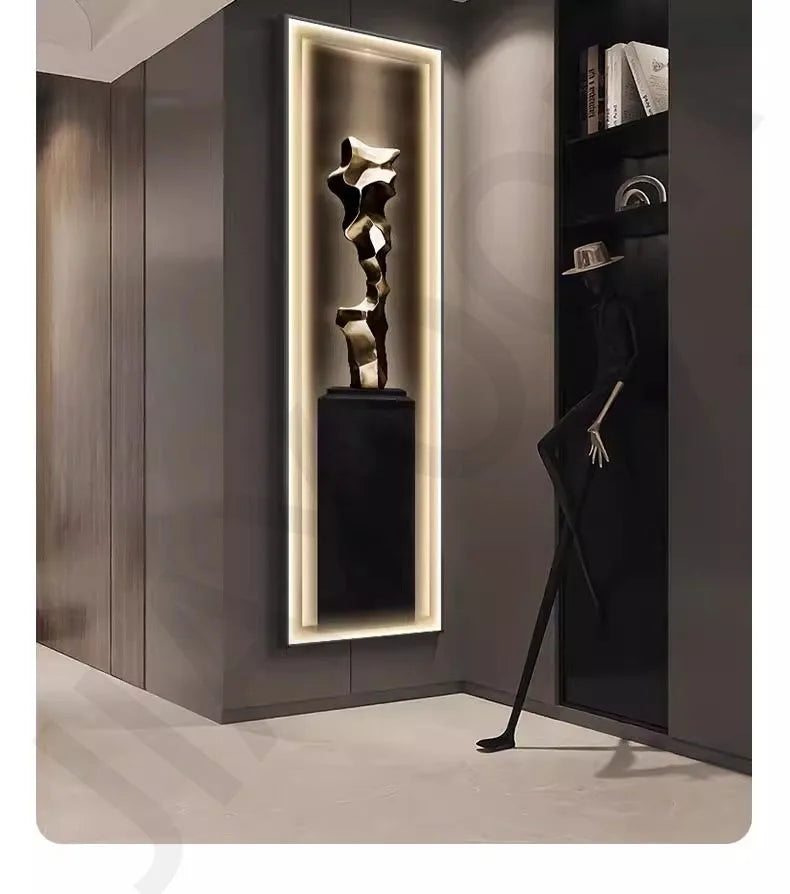 Led Modern Light Luxury Entrance Decoration Painting Slender Entrance Wall Painting High-end Hanging Painting Corridor Wall Lamp