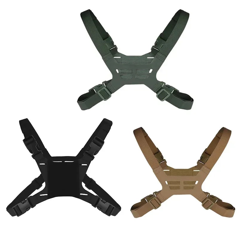 Tactical Admin Phone Platform Molle Cell Phone Holder Carrier Phone Mount with H Harness Strap Shoulder Harness for Screen Size