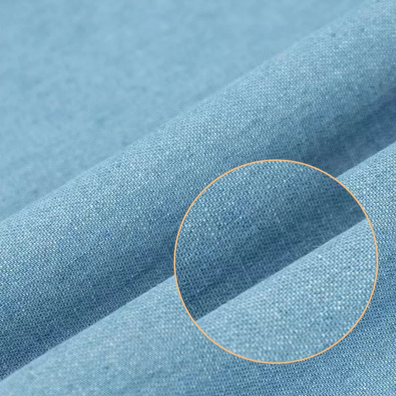 1 Yard of Vintage Cotton Blue Denim Fabric, Lightweight and Soft Material, Suitable for Making Handmade Items Such as Doll Clothes, Jeans, Dresses, Bags, Hats, Aprons, Etc