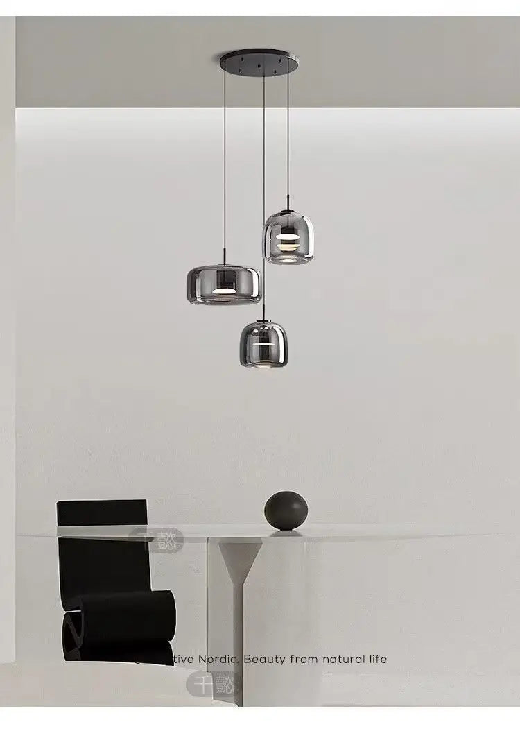 Modern Led Glass Pendant Light for Island Restaurant Hanging Lamp Decoration Ceiling Chandeliers Modern Home Decoration