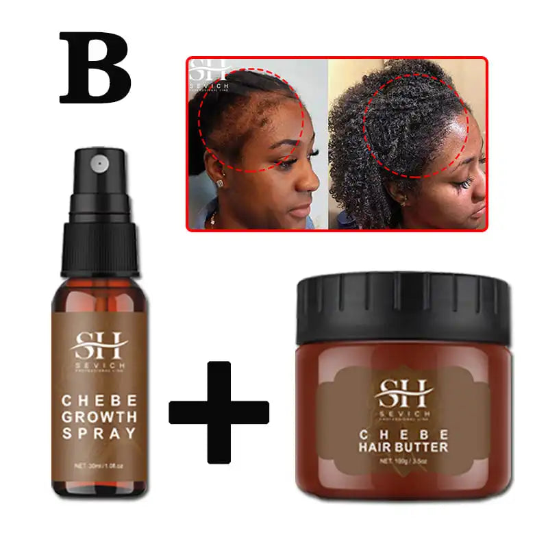 100% Chebe Powder From Chad Africa Women Traction Alopecia Treatment Oil Men Fast Hair Growth Spray Hair Loss Treatment Sevich