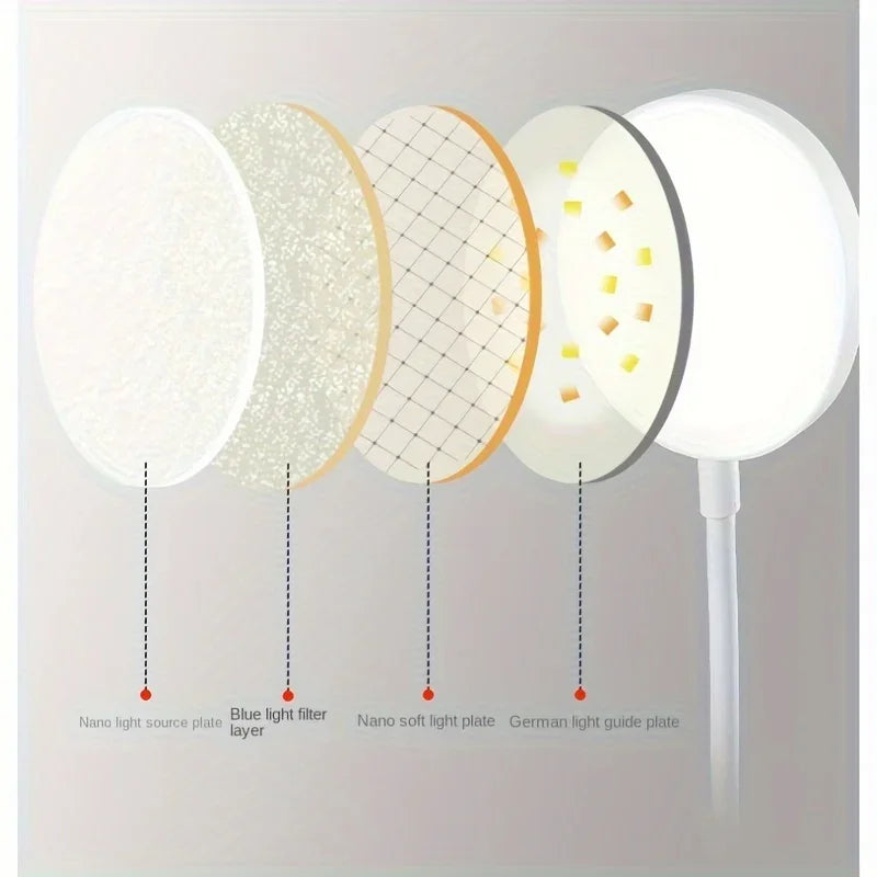Clip LED Desk Lamp 3 Colors Dimming Eye Protection Night Light Desktop USB Rechargeable Study Bedroom Bedside Table Lamps