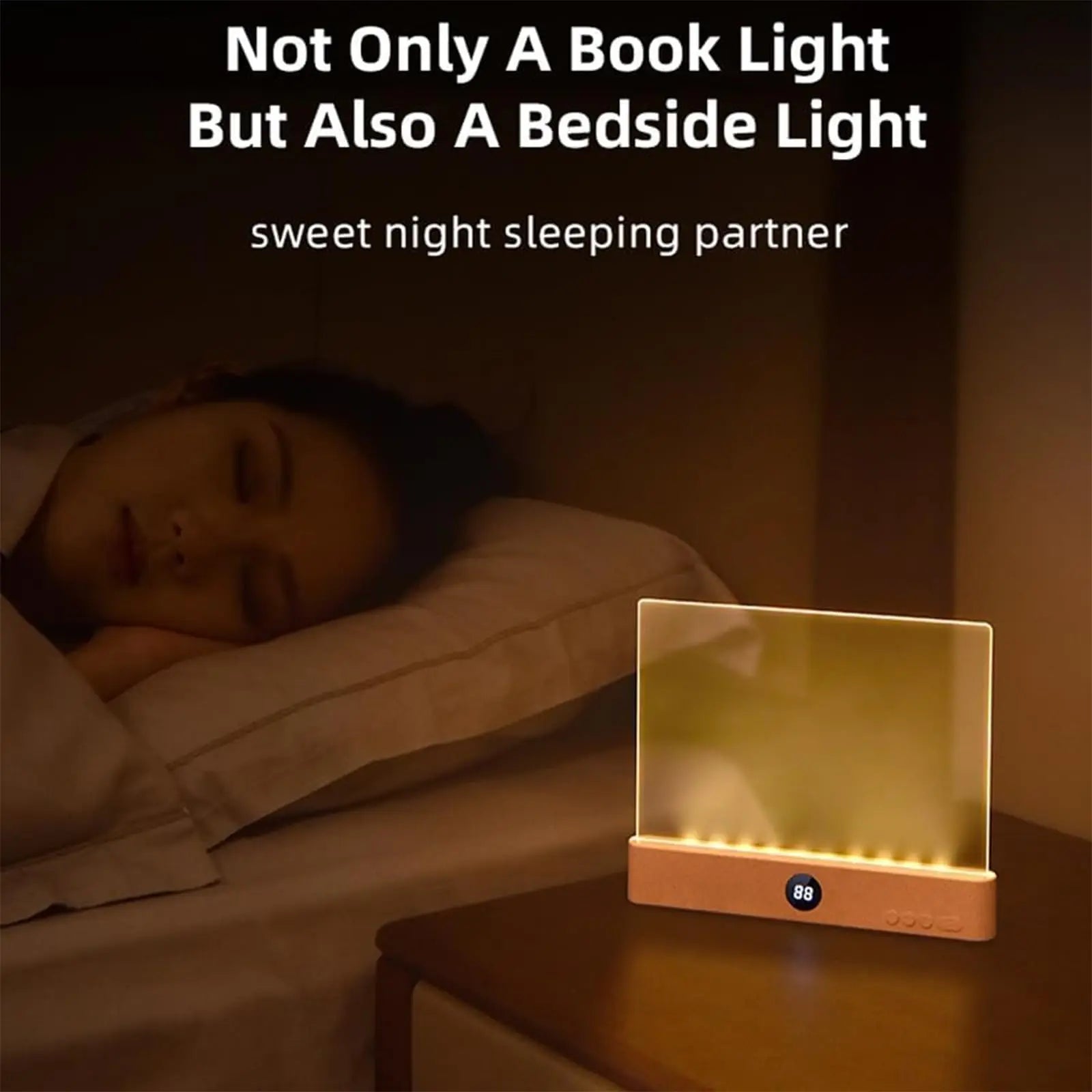 LED Flat Panel Night Vision Reading Light Eye Protection Reading Light Usb Charging Student Night Reading Lamp Book Lamp Indoor