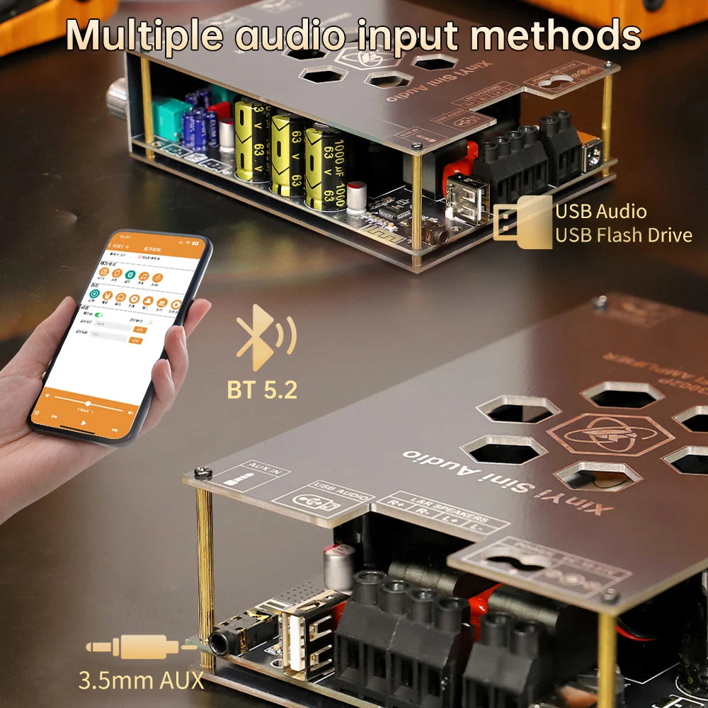 Upgraded 300W * 2 Bluetooth Digital Amplifier Board Module With High Low Frequency Adjustment TPA3255 Supporting APP XY-T3002P