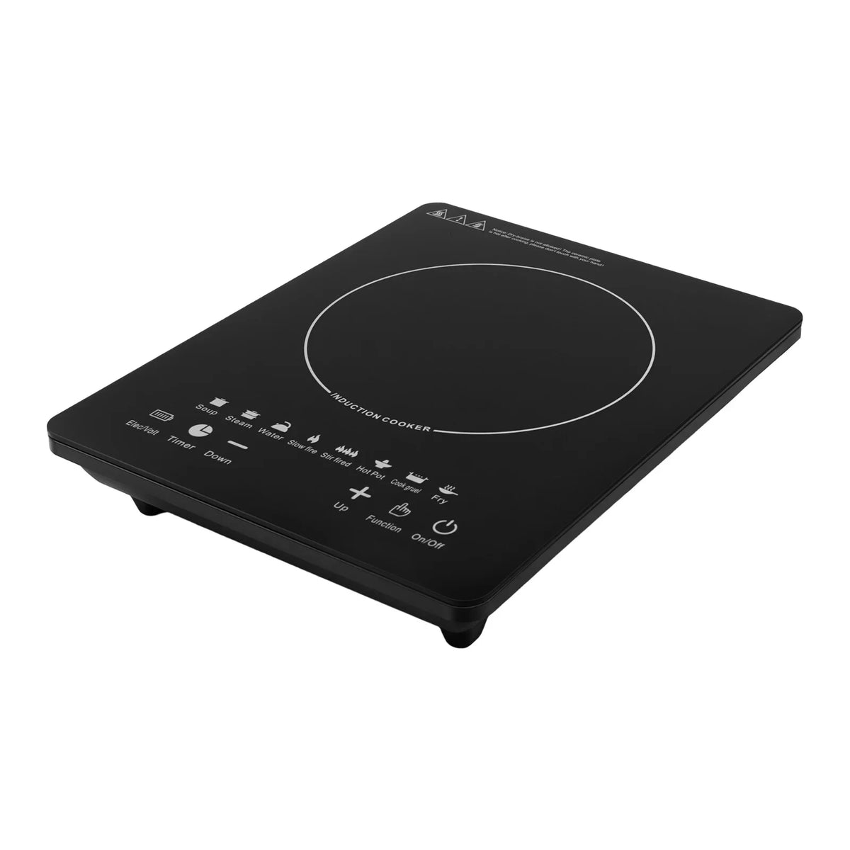 Portable Induction Burner, 750W Electric Induction Countertop Burner with Touch Panel, 8Cooking Preset Programs, Temp Adjustable for Home RV Dorm