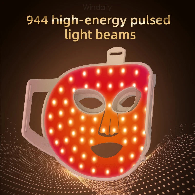 7 Colors Photon Skin Rejuvenation Red LED Light Therapy Face Mask Near Infrared 850nm Silicone Soft Facial Mask Skin Care Device