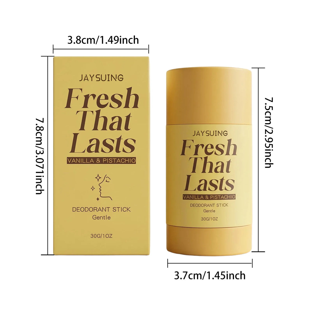 Jaysuing Vanilla Deodorant Antiperspirant Stick 48H Sweat Odor Underarm Body Bad Odor Remove Refresh Portable Dry Antiperspirant