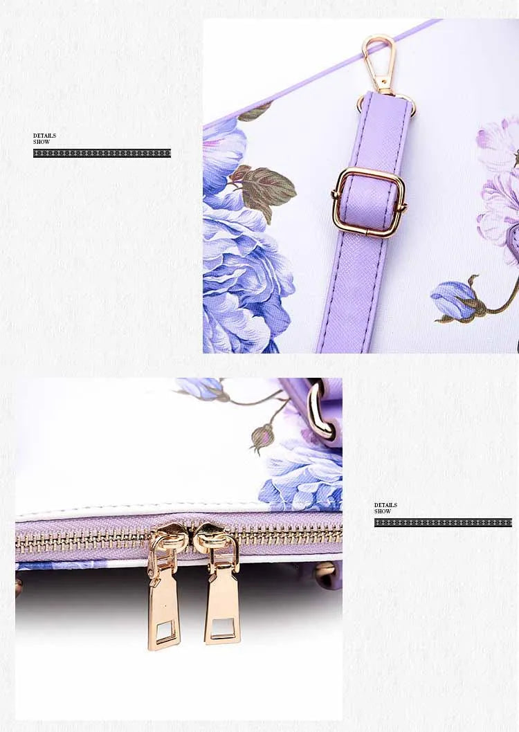 Hisuely Hot Sale Designer Printed Bags for Women Ladies Shopper Bag Shell Elegant Floral Shoulder Handbags
