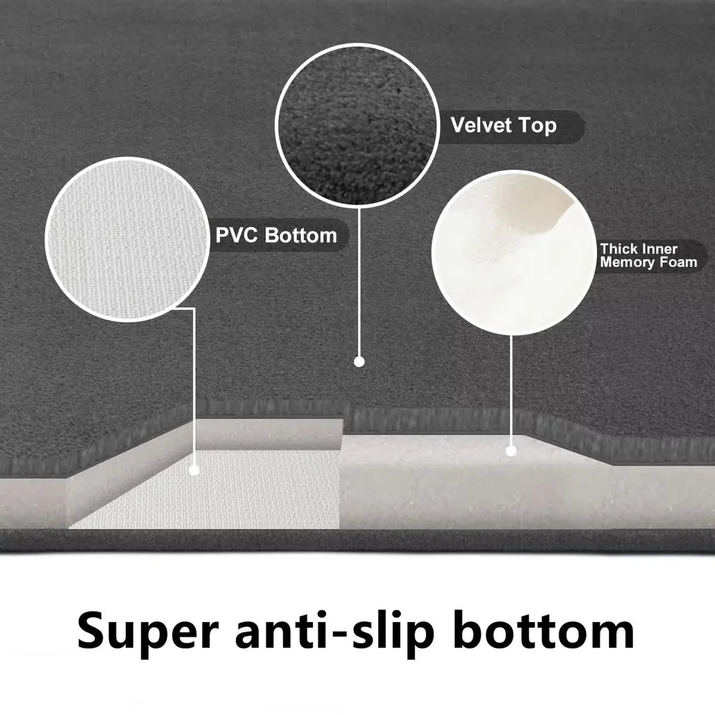 Super Absorbent Floor Mat Coral Velvet Bathroom Mat Anti Slip Door Mat Bathtub Beside Carpet Laundry Room Home Decoration