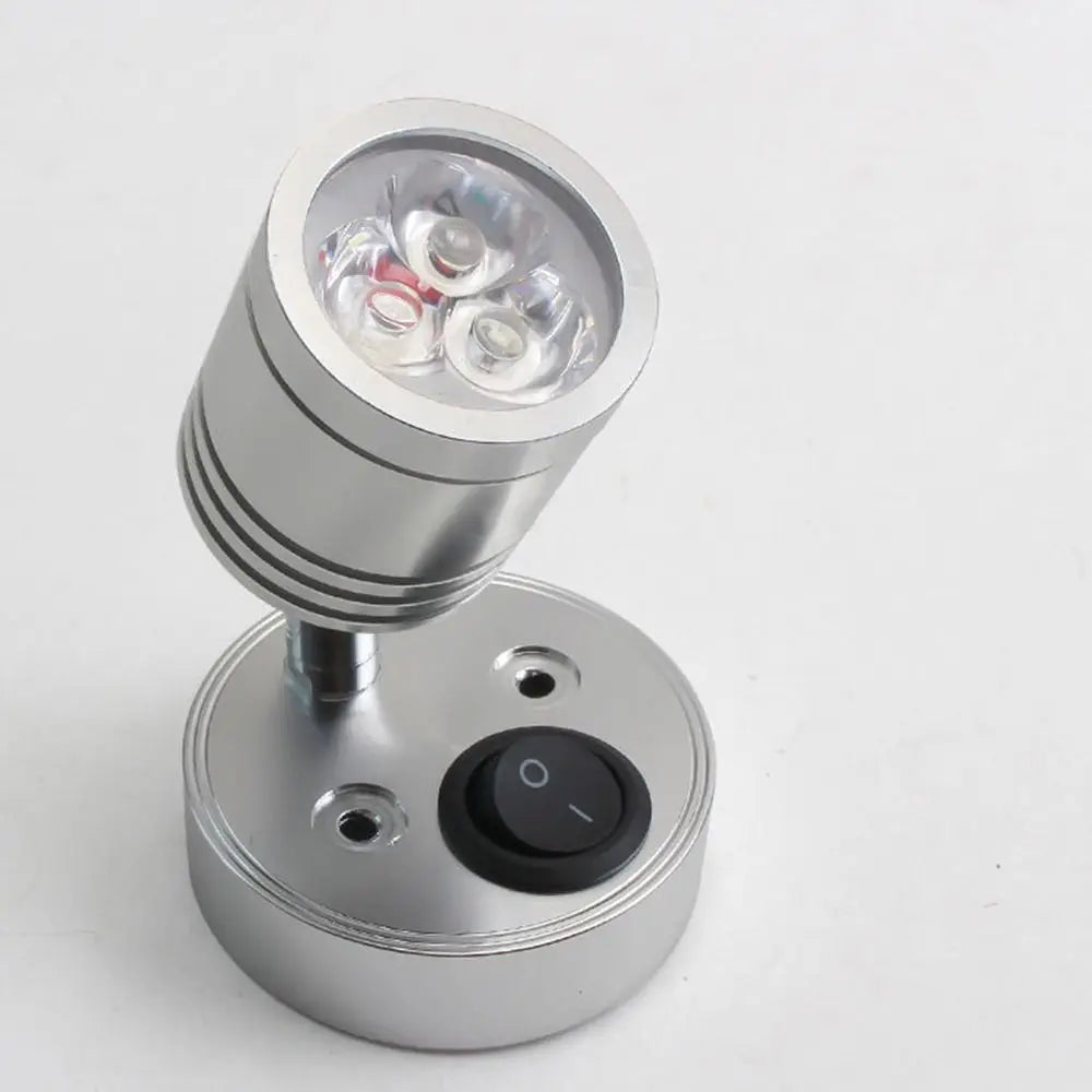 Durable Wall Mounted Reading Lamp Touch Switch Adjustable RV LED Light Swivel Head Caring Eyes Wall Lighting Boat