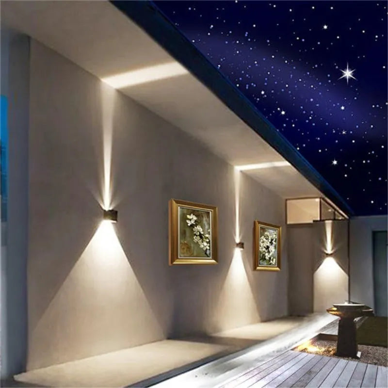 LED Wall Light Outdoor Waterproof IP65 Porch Garden Yard Wall Lamp & Indoor Bedroom Bedside Decoration Lighting Lamp AC110V 220V
