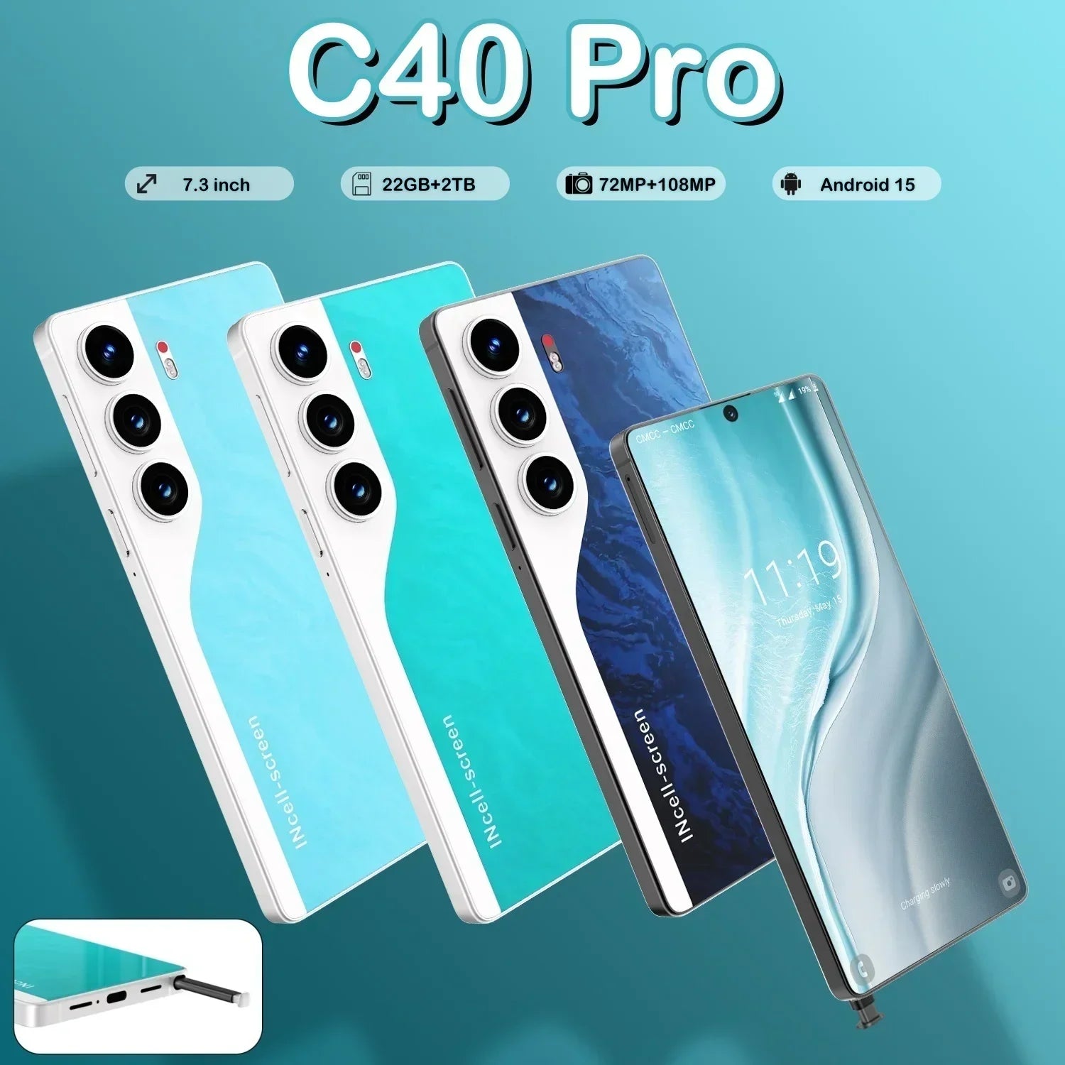 High Quality 2026 New Camon 40 Pro original intelligent 5G dual card dual standby system global version 8000mAh battery Arrival