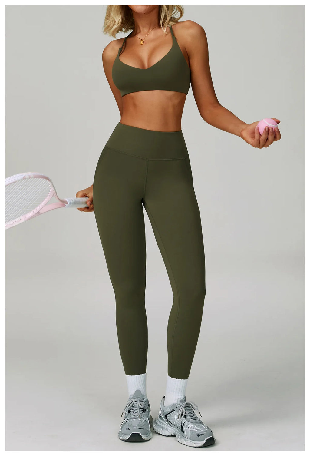 Women's Tracksuit 2 Piece Set Fitness Clothes Yoga Sets Sportswear Workout Bra High Waist Leggings Set Gym Clothing Sports Suits
