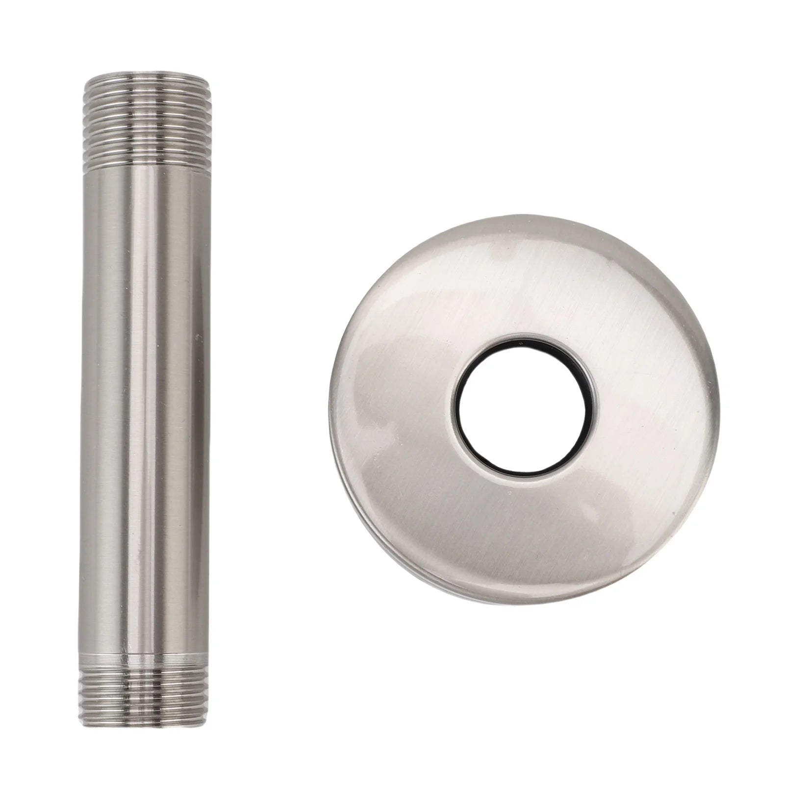 Top Shower Arm with Flange 3 Inch G1/2 Stainless Steel Concealed Ceiling Mounted Rainfall Shower Extension Pipe for Bathroom