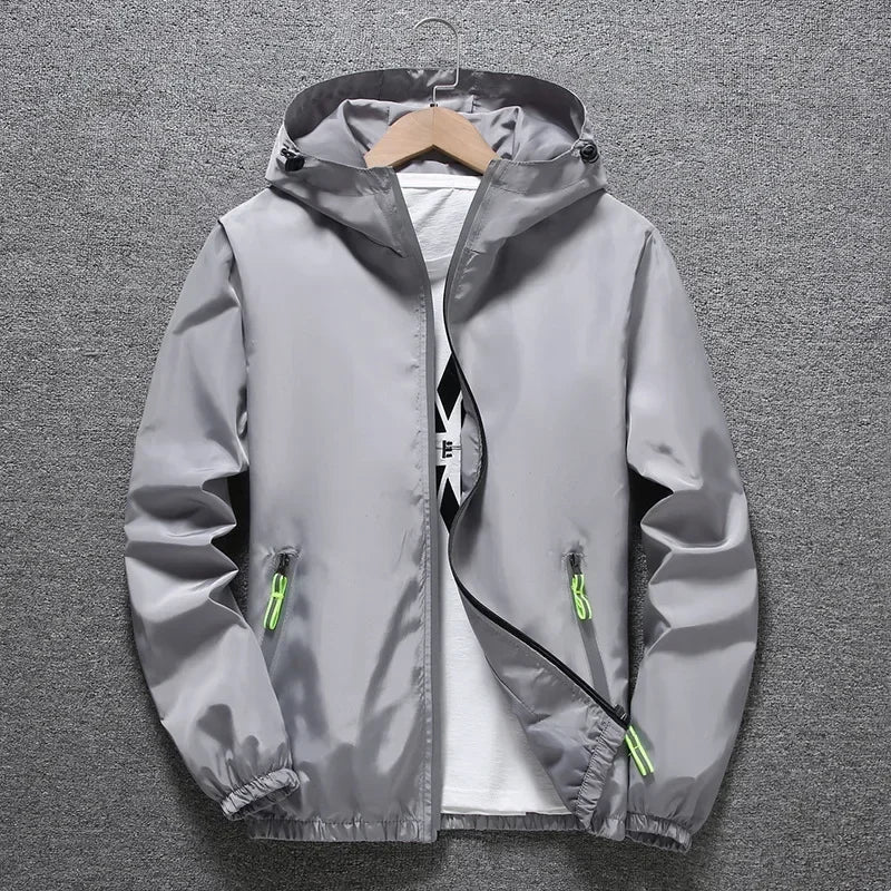 Men Women Teens Camping Hiking Jacket Reflective Windbreaker Spring Autumn Cycling Trekking Sports Coat With Inside Pocket