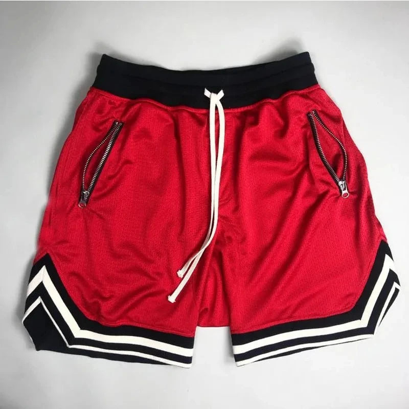 2026 NEW Summer Basketball Men Loose Sport Shorts Quick Drying Mesh Sports Five-point Pants Oversized Sports Shorts