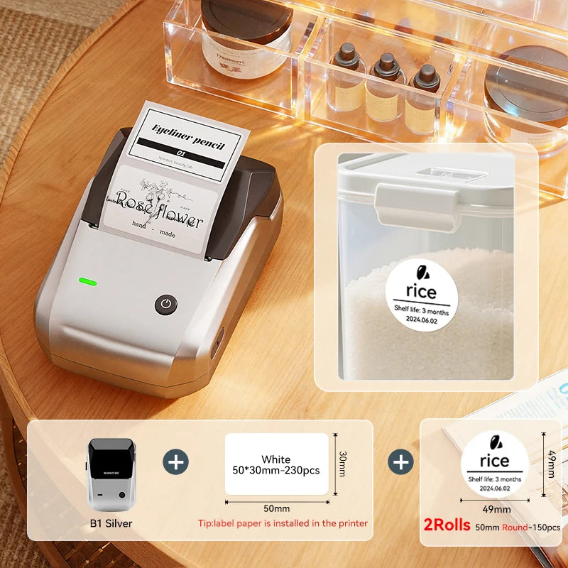 Niimbot B1/B1 PRO Thermal Label Printer Bluetooth Pocket Label Maker Barcode QR Code Self-adhesive Sticker Labeling Machine