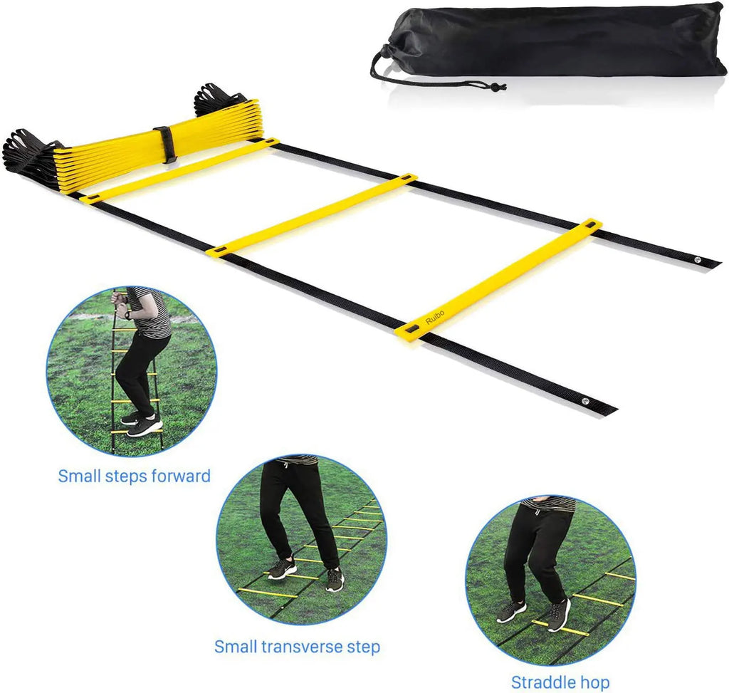 Agility Ladders with Nylon Straps for Speed Training Sports Flexibility Football Energy Ladder Equipment for Athletic Performanc
