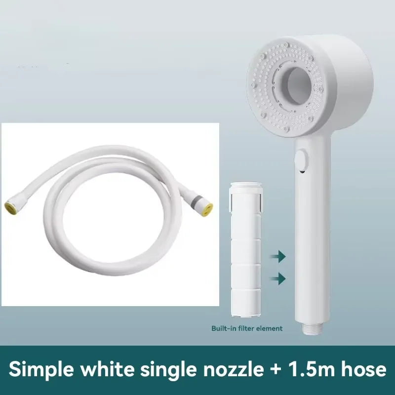 For Xiaomi 5 Modes Water Saving Shower Head Adjustable High Pressure Showerhead Handheld Spray Hangable Bathroom Accessories ﻿