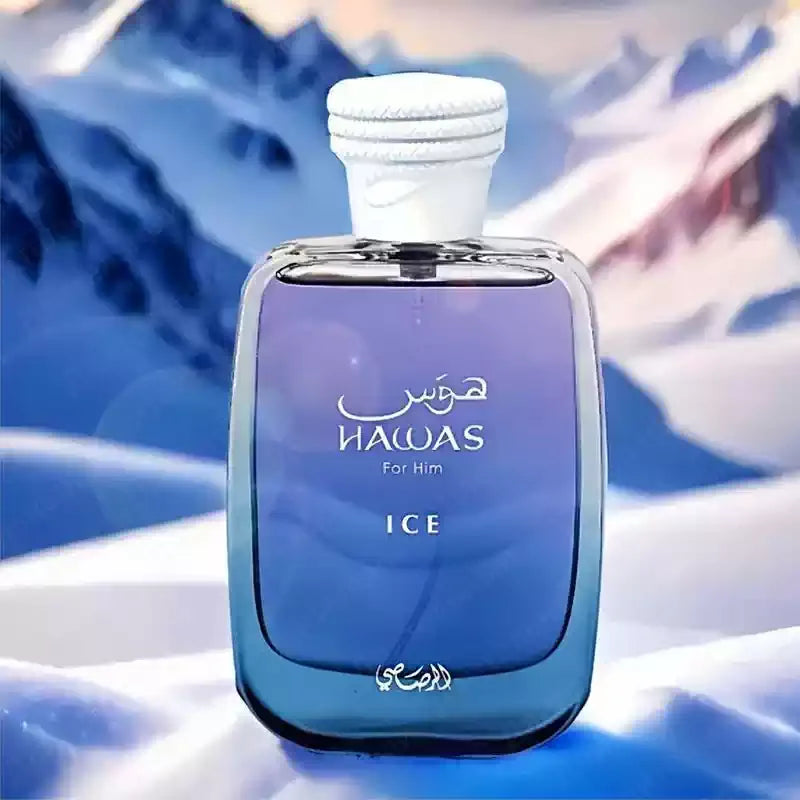 Hawas Verde Ice Perfume, Premium Long-Lasting Men's Eau de Parfum, Luxury Woody Fresh Scent Spray, Best Fragrance Gift.
