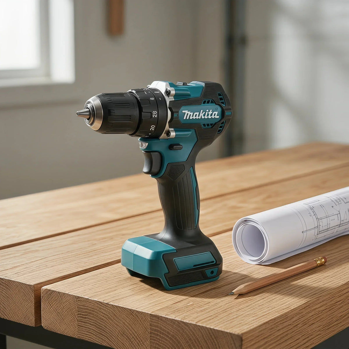 Makita Original DDF487 18V LXT Brushless Drill Driver, Multifunctional Rechargeable Screwdriver for Wood Metal Drilling Tasks