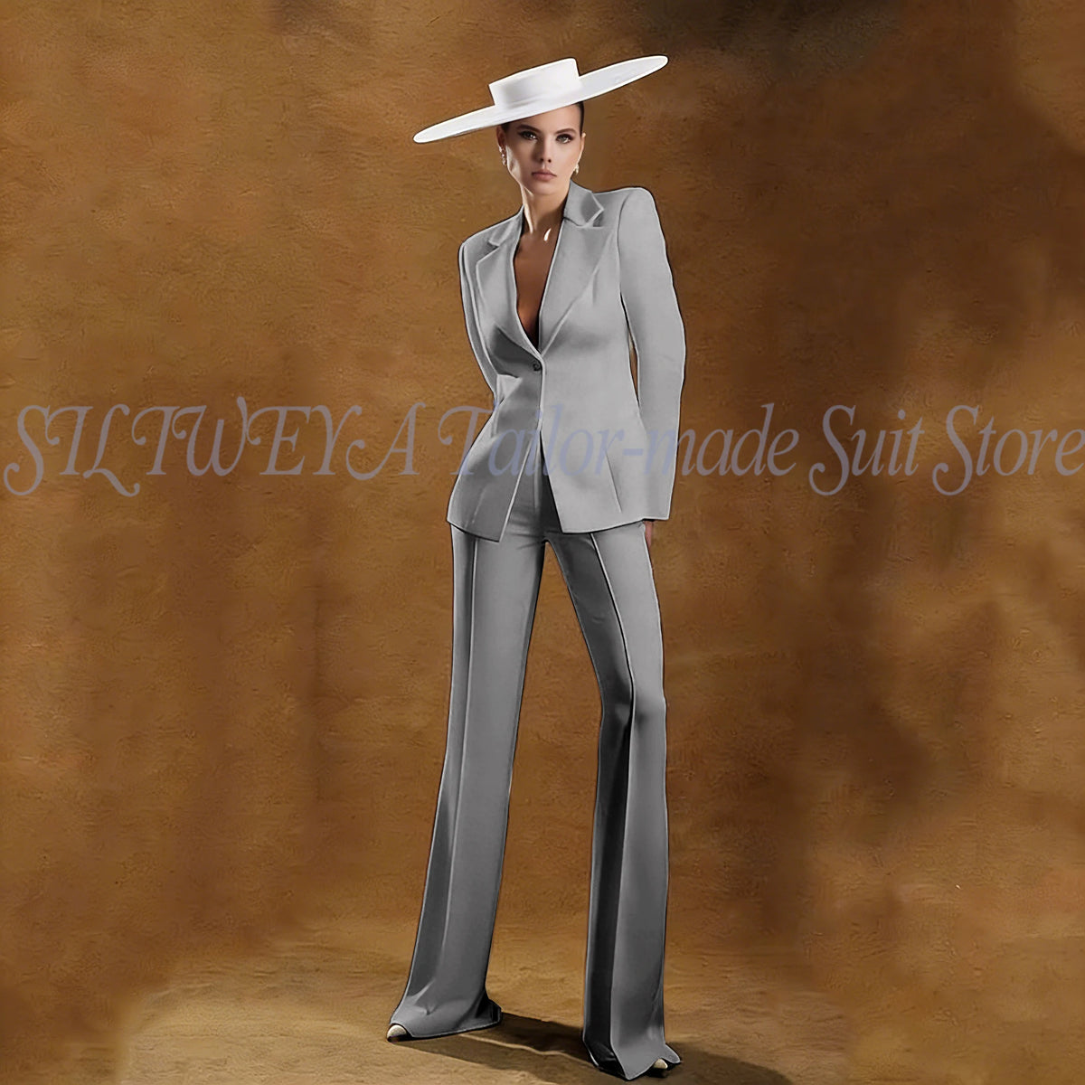 Ladies White Tailored Blazer Trousers Set Workplace Business Occasion Formal Attire 2026 Women Fashion Chic Office Commute Suit