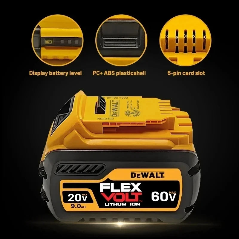 100% Genuine Dewalt 20V Battery, 2AH 5AH 6AH Rechargeable Lithium Ion Battery, Dewalt DCB200 Power Tool Replacement Battery