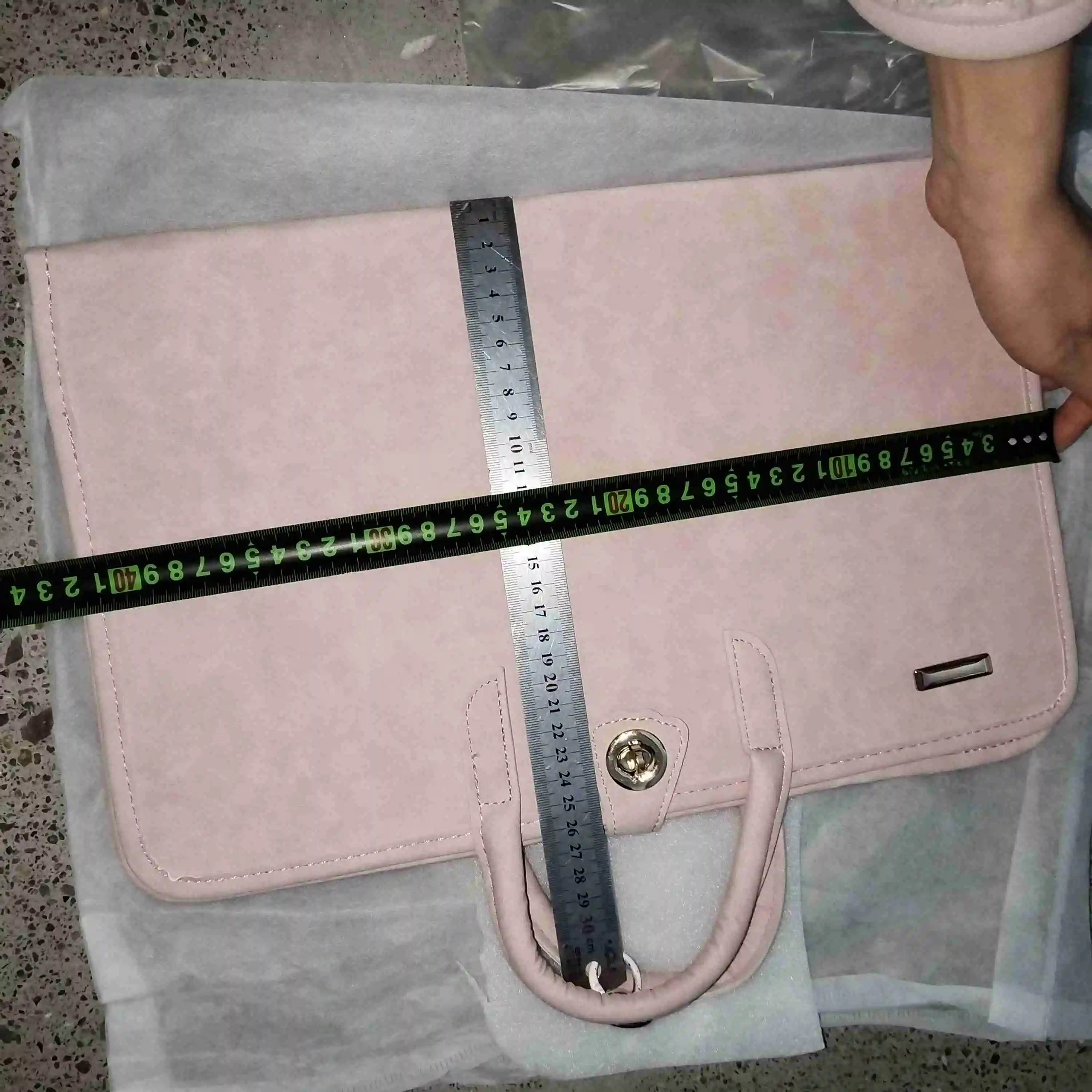 Pink Laptop Sleeve Fashion with Handle PU Laptop Protective Case Laptop Bag for for Macbook,Lenovo,Xiaomi,Huawei