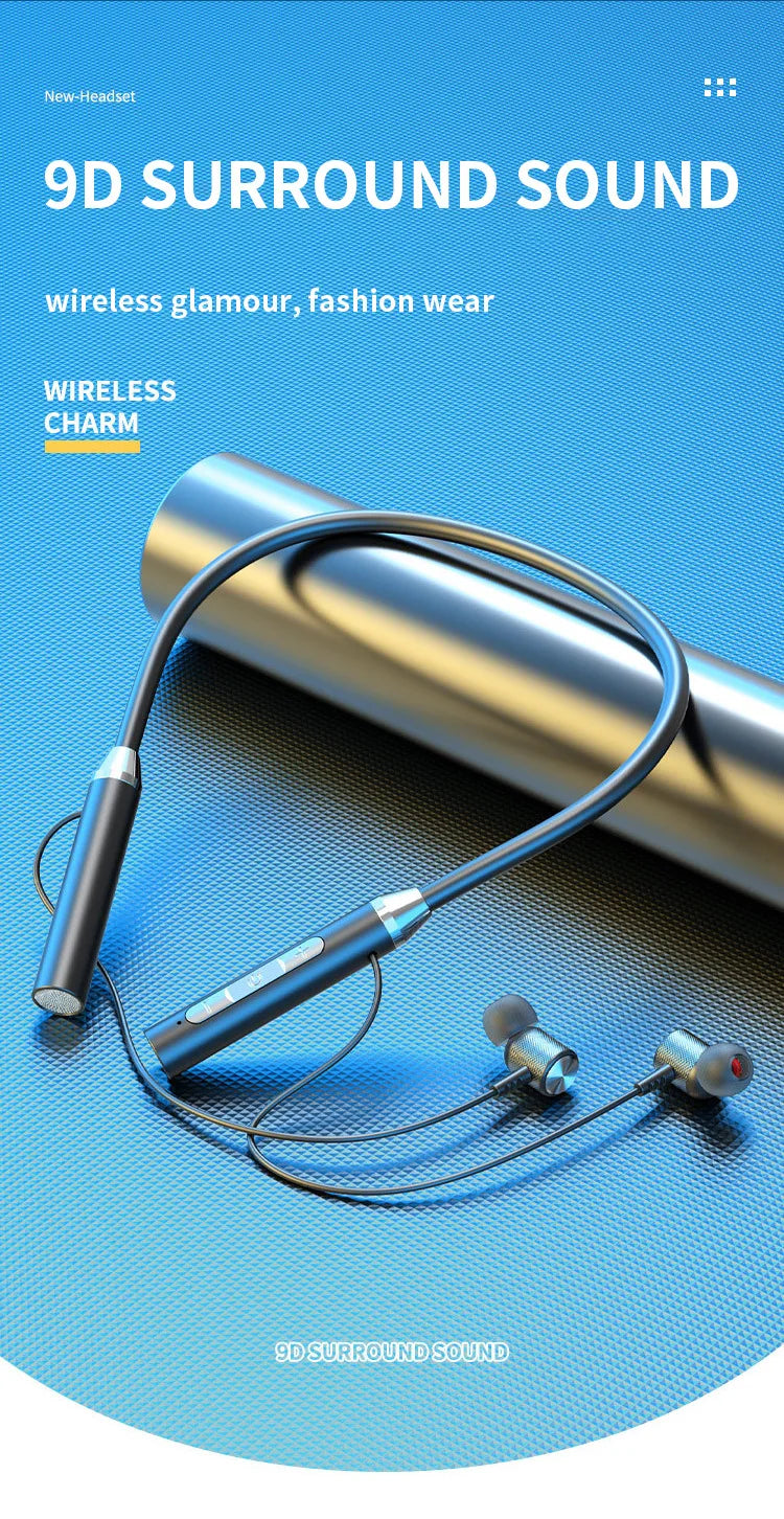 Wireless Bluetooth 5.0 Headphone Neckband Magnetic Earphones Sport Running Earbuds Waterproof Headset With Mic For iPhone Realme