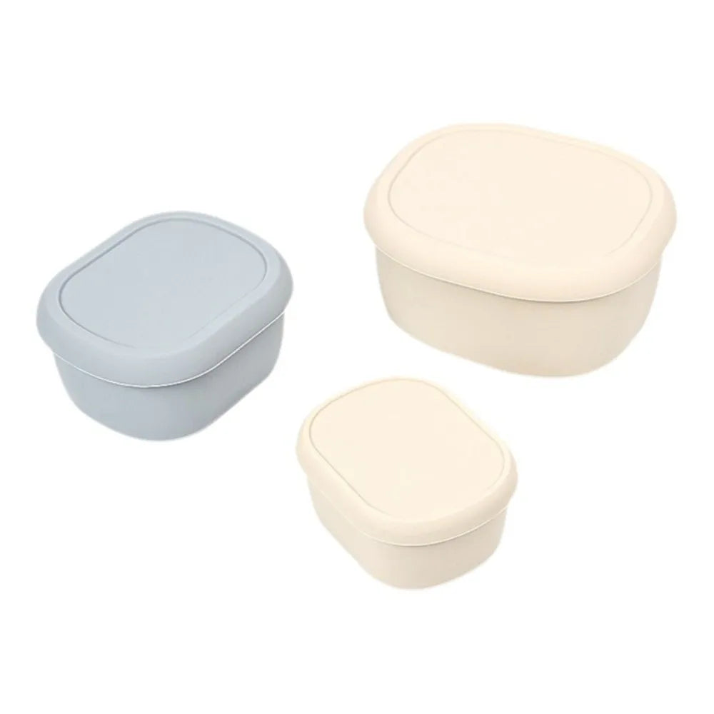 New Food Grade Silicone Lunch Box with Lid Leak Proof Food Container BPA-Free 200/300/600ML Microwave Oven Lunch Box Picnic