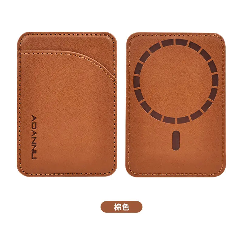ADANNU Ultrathin Leather Wallet Magnetic Card Holder For IPhone 16 15 Plus 14 13 12 17 18 Pro Max For Magsafe Phone Card Holder