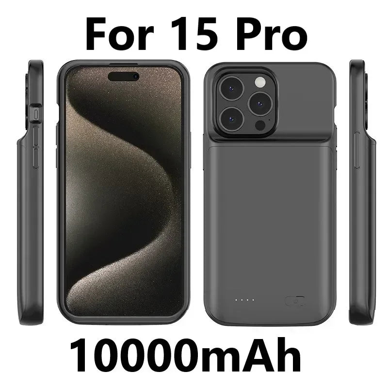 10000Mah  Battery Charger Case For iphone 14 Plus 15 Pro 12 Pro Max 11 Pro X XS XR XS Max 6 6S 7 8 Plus Battery Case Pow