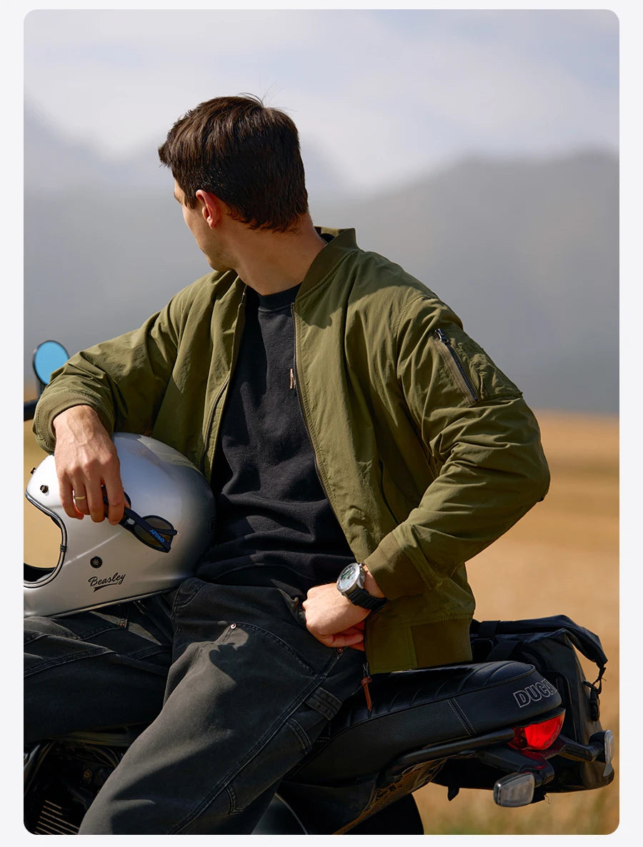 SIMWOOD 2026 Autumn Winter New Oversize Classic MA-1 Bomber Jacket Baseball Collar Pilot Flight Jacket Men Autumn Casual Coats