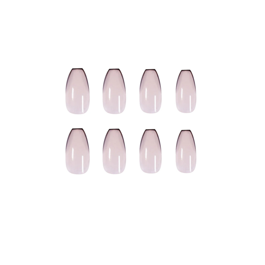 24Pcs/Set Blue Sky White Cloud Fake Nails Glue DIY Manicure Pattern Design False Nail French Stiletto Full Cover Nail Art Tools
