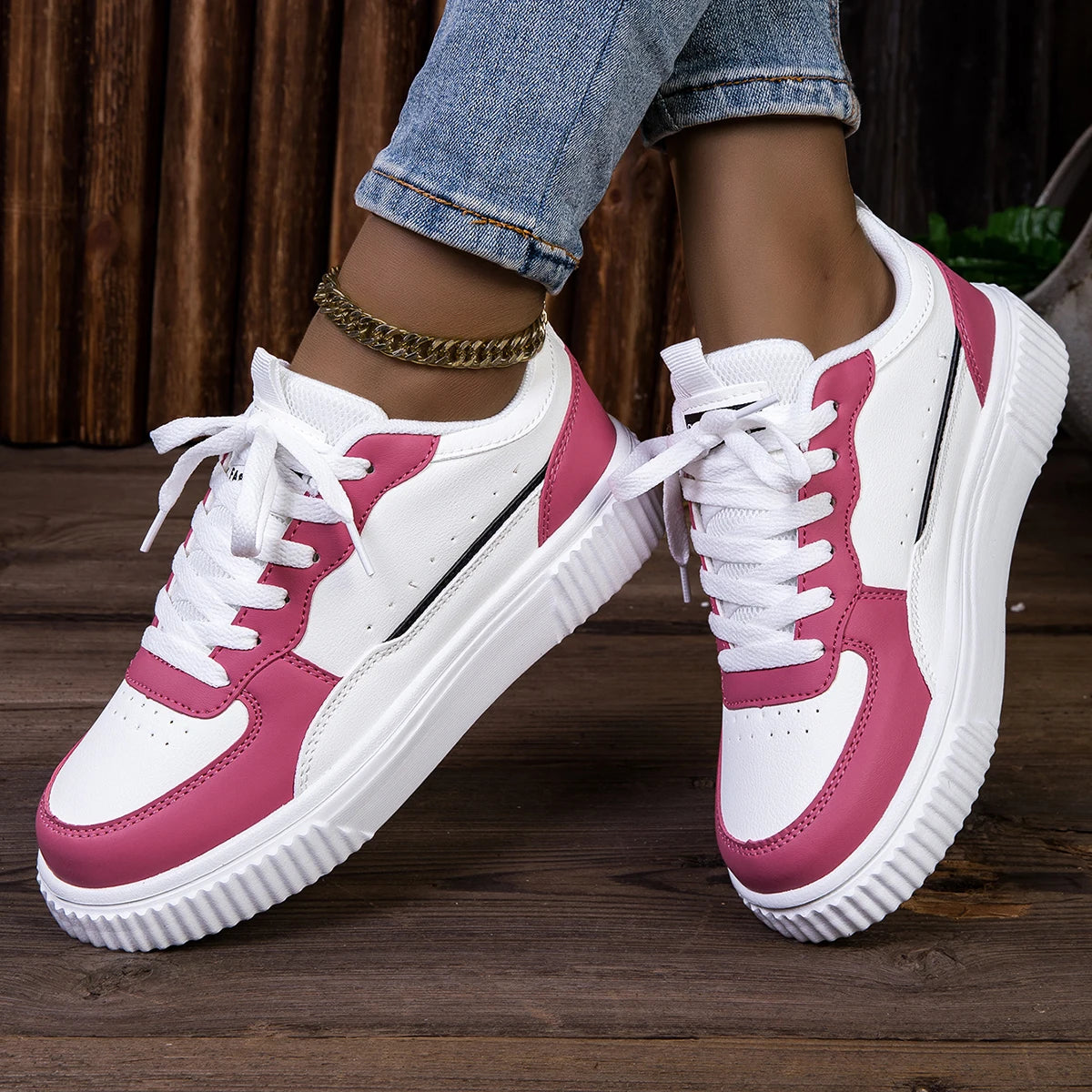 Men's Casual Platform Shoes Fashion Sneakers, Men's Daily Wear Lightweight Walking Shoes, Men's Durable Round Toe Footwear