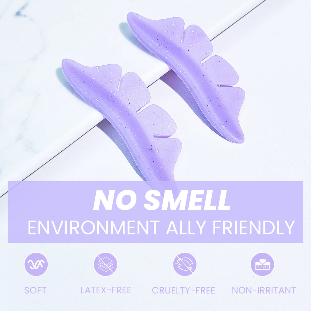 Libeauty 1 Pair Silicone Glitter Butterfly Lash Lift Shield Eyelash Perm Pads Lash Lifting 3D Eyelash Curler Accessories Tool