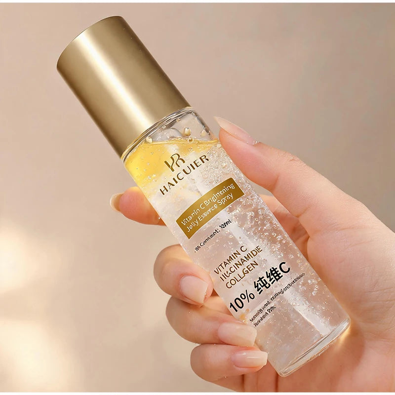 PDRN Vitamin C Jelly Essence Spray 100ml, Niacinamide Collagen Glow Soften Relieve Dryness Pre-makeup Spray Daily Skincare Set