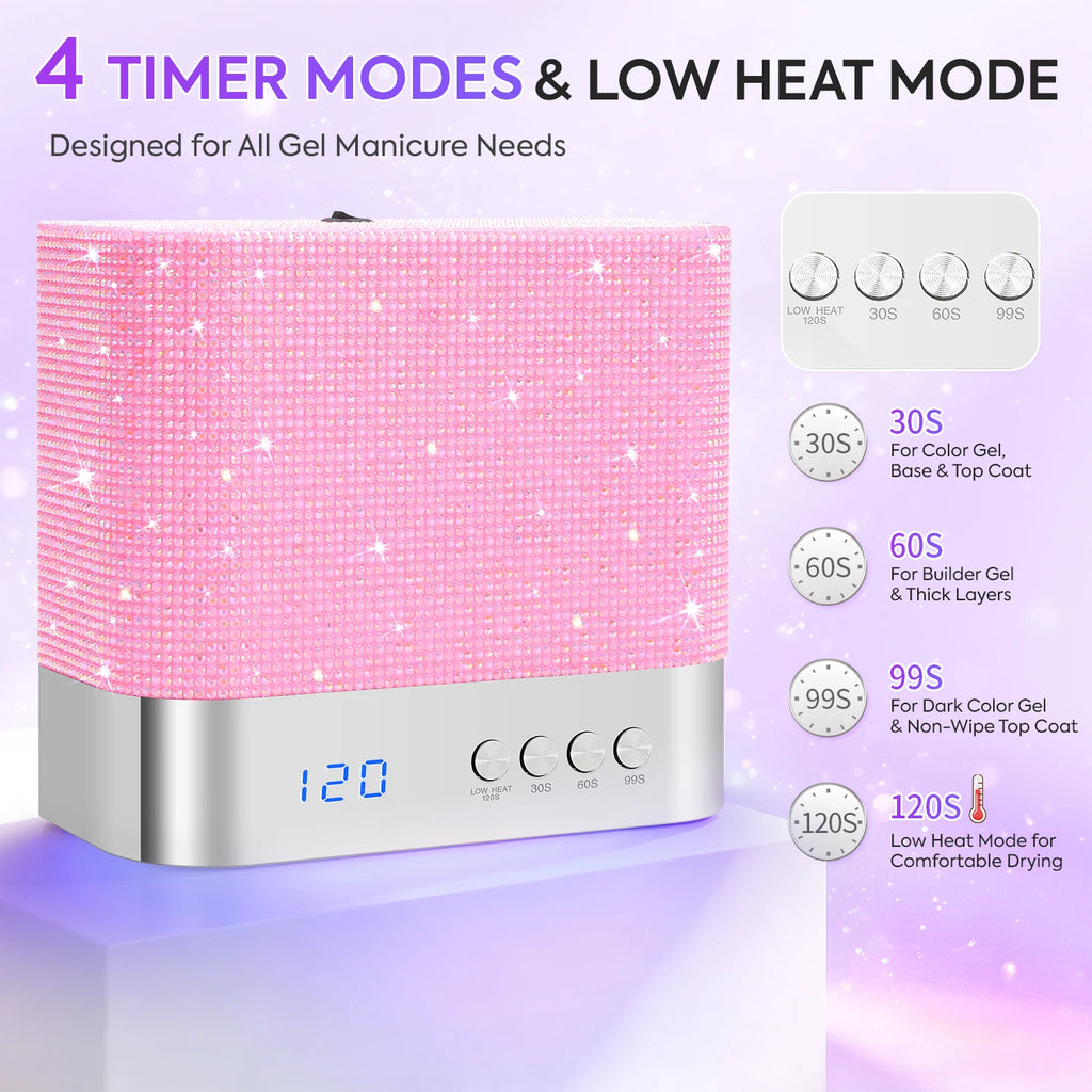 UV LED Nail Lamp 36LEDS Gel Polish Drying Lamp With Automatic Sensing 4 Timer Removable Magnetic Base Plate Manicure Salon Tools
