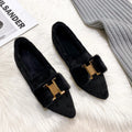 Flats Shoes for Women 2024 New Autumn Pointed Flat Mink Fur Winter Shoes Velvet Women's Loafers Ladies Shoes Plus Size 41 42 43
