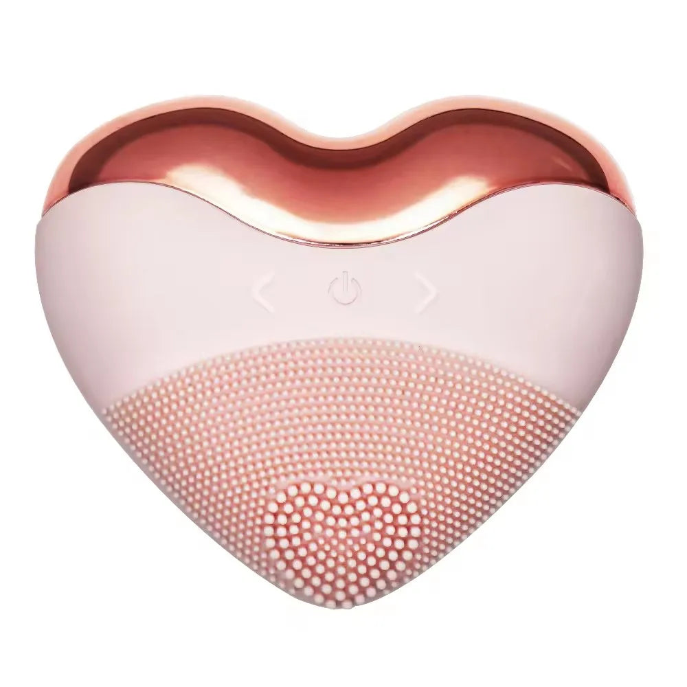 Heart-Shaped Rechargeable Waterproof Silicone Face Cleanser Festival Gift for her