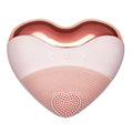Factory Direct Love Heart Shaped Silicone Waterproof Vibrating Massage Face Cleansing Brush